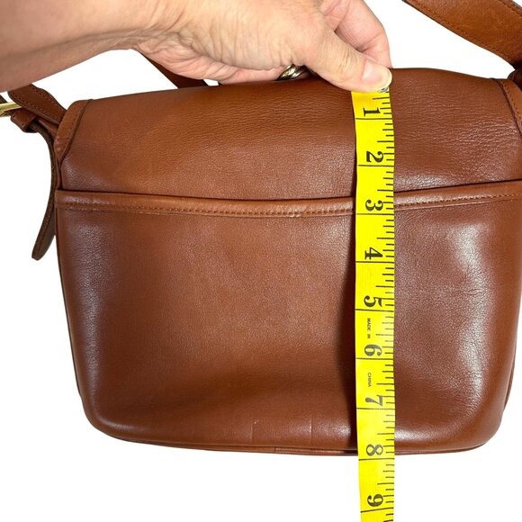 Vintage Coach FLETCHER BAG Shoulder Tan Messenger Flap 4150 COSTA RICA - Picture 14 of 16